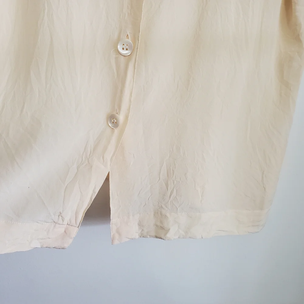 Vintage Laurel 38 By escada 1980 100% Silk Blouse Cream Celestial Sun Moon Stars - Picture 10 of 16
